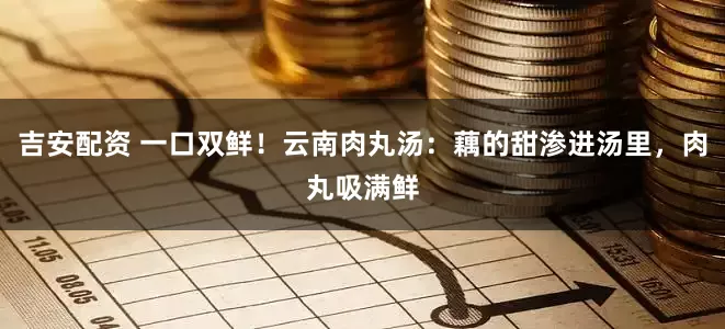 吉安配资 一口双鲜！云南肉丸汤：藕的甜渗进汤里，肉丸吸满鲜